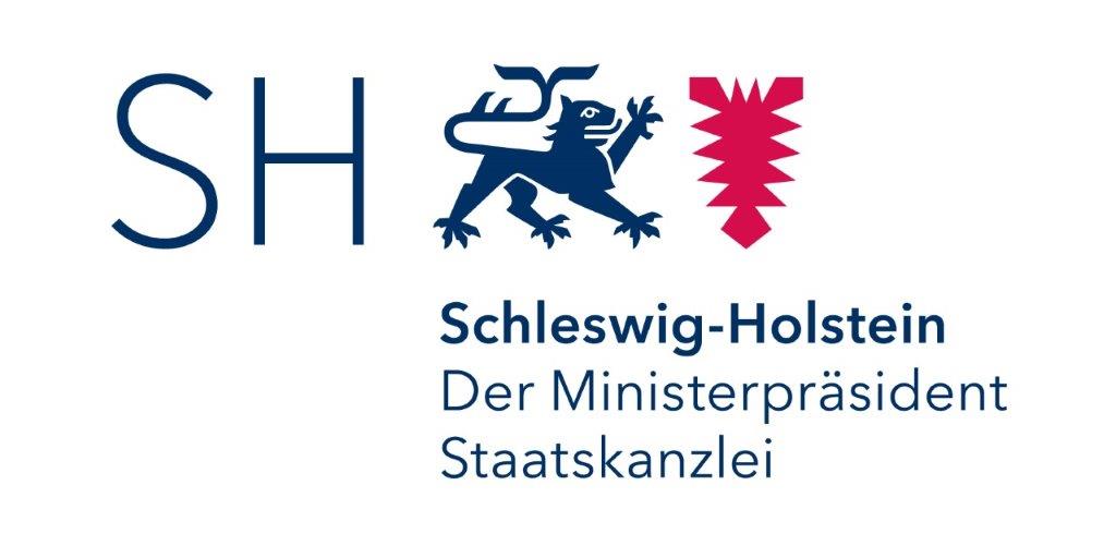Logo Schleswig-Holstein. Der Ministerpräsident Staatskanzlei.